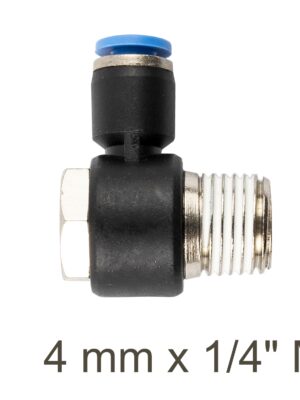 SWIVEL ELBOW PU 4MM X 1/4' M