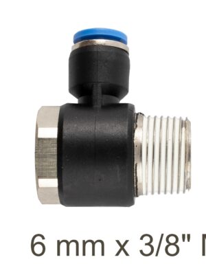 SWIVEL ELBOW PU 6MM X 3/8' M