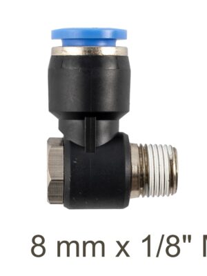 SWIVEL ELBOW PU 8MM X 1/8' M