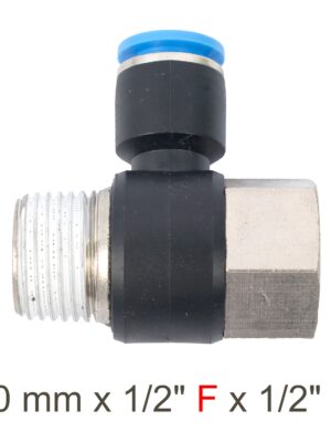 PU HOSE FITTING TEE 10MM X 1/2'F X 1/2'M