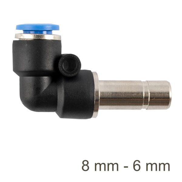 RED. INSERT ELBOW PU 8MM - 6MM