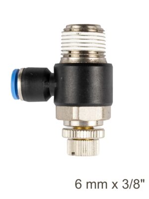 FLOW CONTROL SWIV. ELBOW PU 6MM X 3/8' M