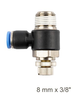FLOW CONTROL SWIV. ELBOW PU 8MM X 3/8' M