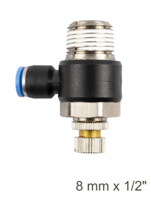 FLOW CONTROL SWIV. ELBOW PU 8MM X 1/2' M