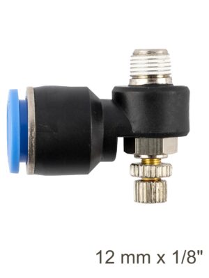FLOW CONTROL SWIV. ELBOW PU 12MM X 1/8' M