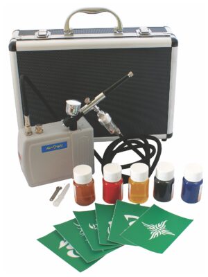 COMP MINI AIR - BATTERY - A130 AIRBRUSH+5 X PAINTX 6 STENCILS