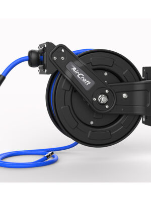 AIR HOSE REEL METAL 20M 12MM OD X 8MM ID PU HOSE AUTO RETRACT