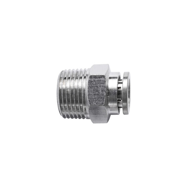METAL PU FITTING STRAIGHT 8MM X 3/8' M