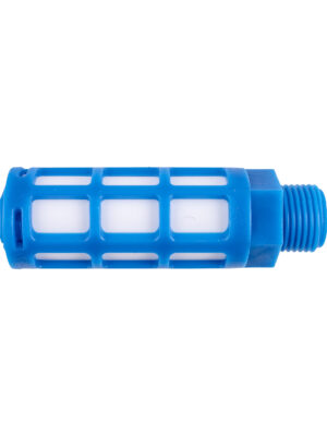 PLASTIC BREATHER SILENCER 1/2' M BLUE