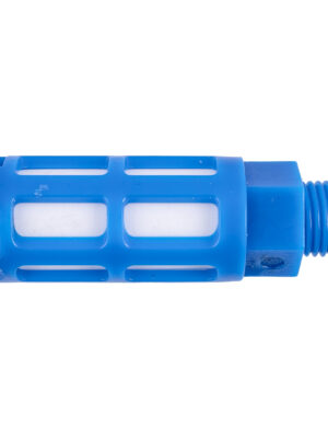 PLASTIC BREATHER SILENCER 1/4' M BLUE