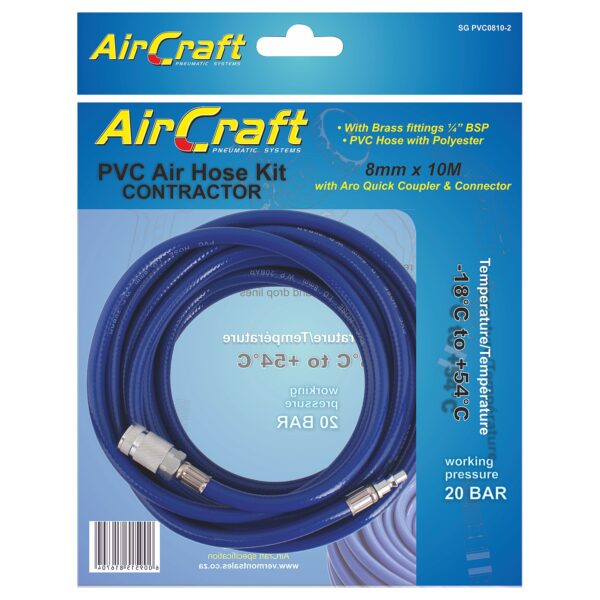 SG20PVC0810-2.jpg PVC HOSE 8MM X 10M WITH ARO QUICK COUPLER & CONNECTOR