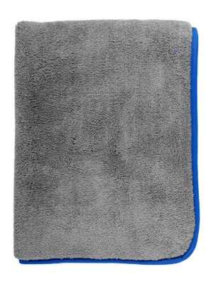 MICROFIBRE CLOTH FLEECE DRY TOWEL GREY 500MM X 700MM 1000GSM