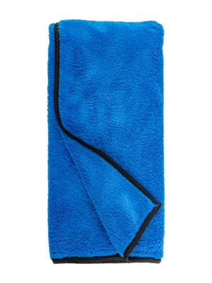 MICROFIBRE CLOTH FLEECE DRY TOWEL BLUE 400MM X 600MM 280GSM
