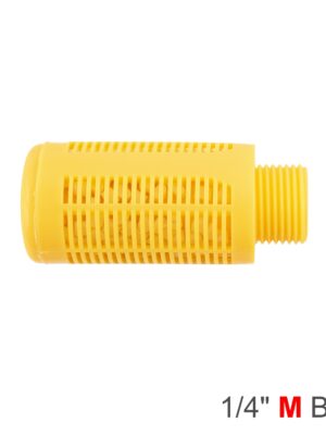 PLASTIC BREATHER SILENCER 1/4' M ORANGE