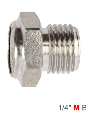 MUFFLER METAL FLAT 1/4' MALE