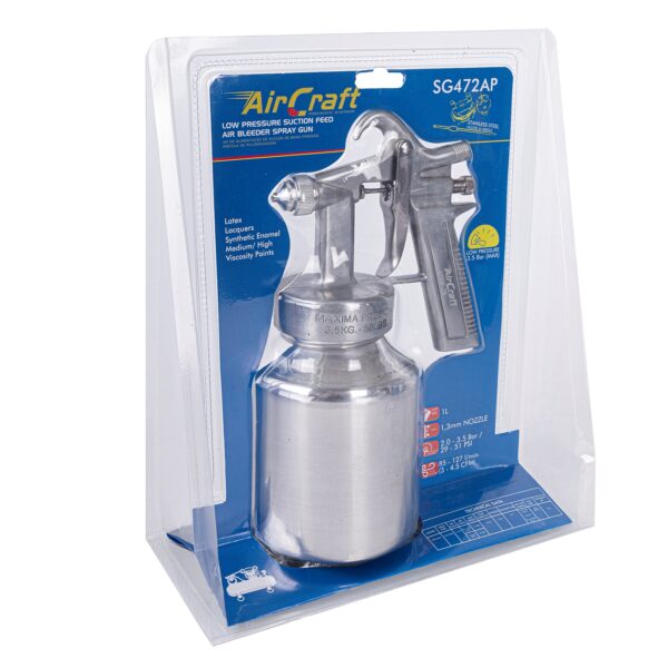 SPRAY GUN LOW PRESSURE MAX 3.5BAR PRESS. BLISTER PACK