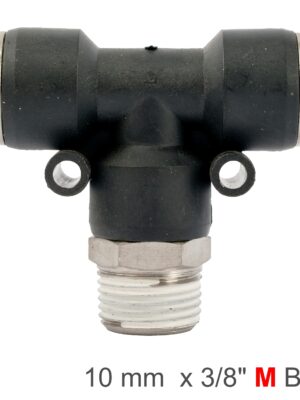 PU HOSE FITTING TEE 10MM-3/8 M