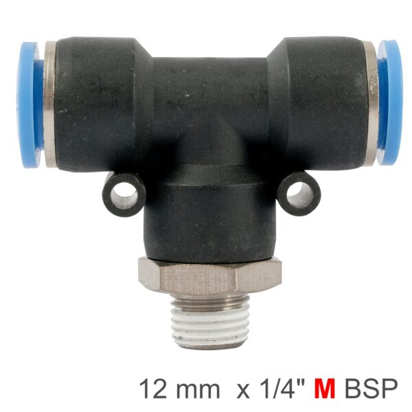 SPB12-02.jpg PU HOSE FITTING TEE 12MM-1/4 M