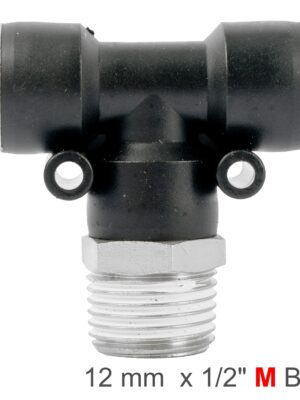 PU HOSE FITTING TEE 12MM-1/2 M