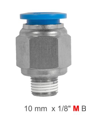 PU HOSE FITTING STRAIGHT STUD10MM-1/8 M