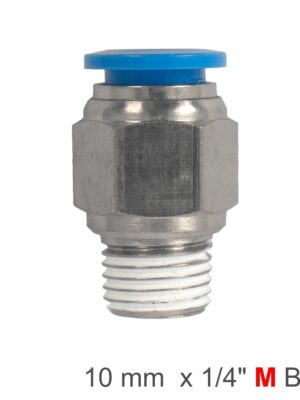 PU HOSE FITTING STRAIGHT STUD 10MM-1/4 M