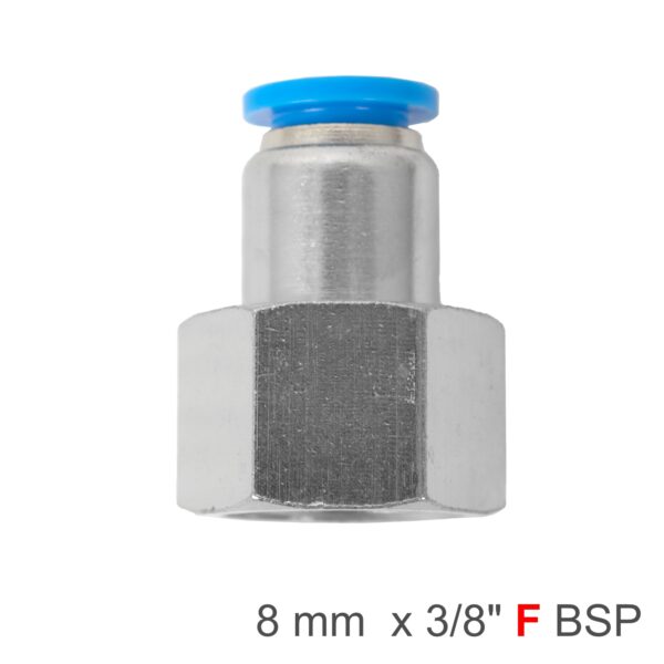 SPCF08-03.jpg PU HOSE FITTING STRAIGHT STUD 8MM-3/8 F