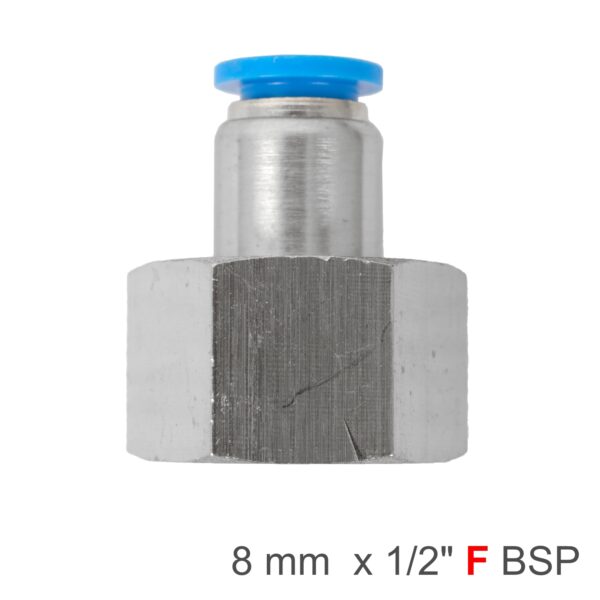 SPCF08-04.jpg PU HOSE FITTING STRAIGHT STUD 8MM-1/2 F