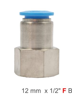 PU HOSE FITTING STRAIGHT STUD 12MM-1/2 F