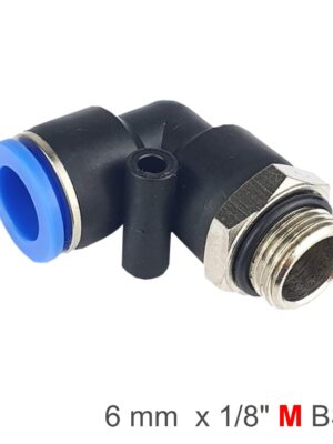 ELBOW W/O-RING 6MM-1/8 M PU HOSE FITTING