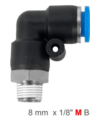 ELBOW 8MM-1/8 M PU HOSE FITTING