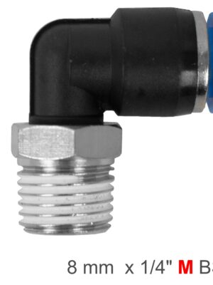 ELBOW 8MM-1/4 M PU HOSE FITTING