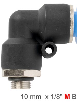 ELBOW W/O-RING 10MM-1/8 M PU HOSE FITTING