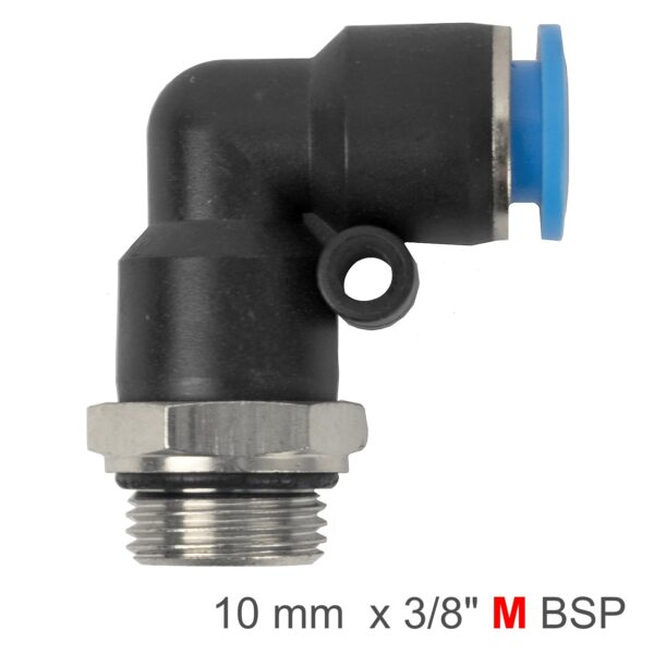 SPL10-G03.jpg PU HOSE FITTING ELBOW W/O-RING 10MM-3/8 M