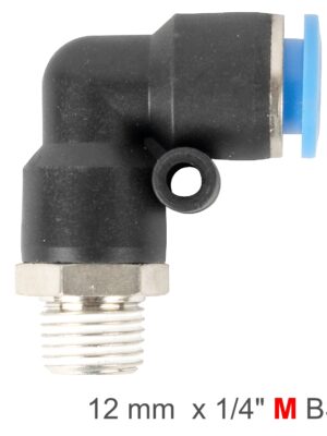 ELBOW 12MM-1/4 M PU HOSE FITTING