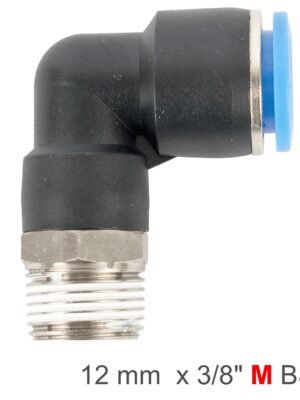 ELBOW 12MM-3/8 M PU HOSE FITTING