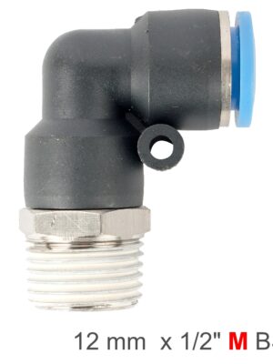ELBOW 12MM-1/2 M PU HOSE FITTING