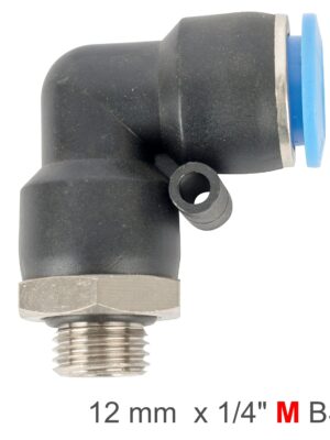 ELBOW W/O-RING 12MM-1/4 M PU HOSE FITTING
