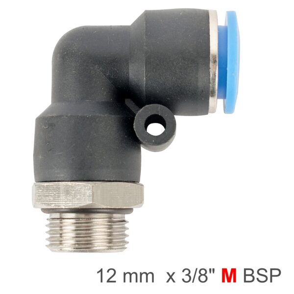 SPL12-G03.jpg ELBOW W/O-RING 12MM-3/8 M PU HOSE FITTING
