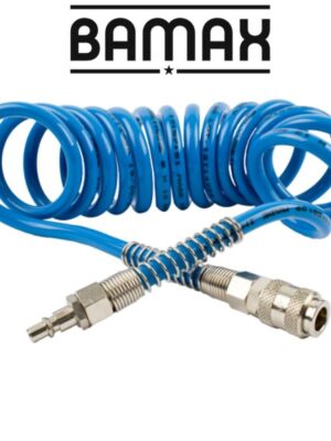 SPIRAL POLYP HOSE BLUE 8MMX12MMX4M WITH QUICK COUPLERS BX15PU4-8