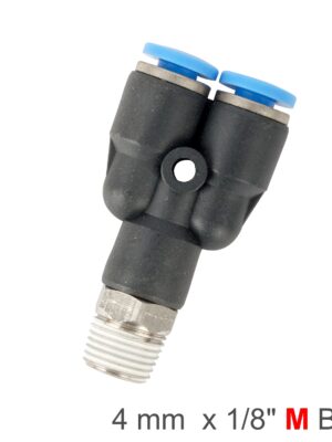 PU HOSE FITTING Y JOINT 4MM-1/8 M