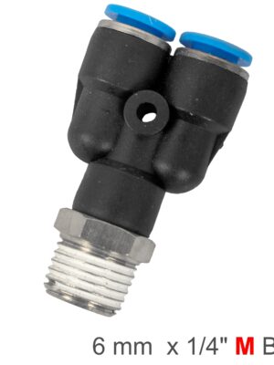 PU HOSE FITTING Y JOINT 6MM-1/4 M
