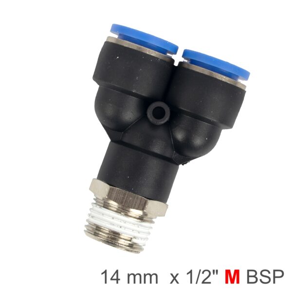 SPX14-04.jpg PU HOSE FITTING Y JOINT 14MM-1/2 M