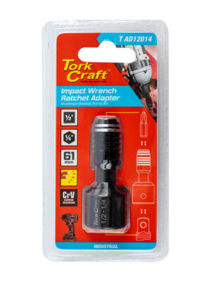ADAPTOR 1/2'F SQ X 1/4'F HEX 60MM MAG IMPACT WRENCH RATCHET SOCKET