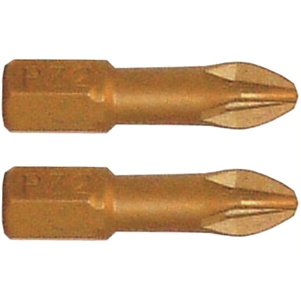 T20PZ0225TINC.jpg POZI 2 X 25MM INSERT BIT TORSION TIN COATED 2PCE PZ2