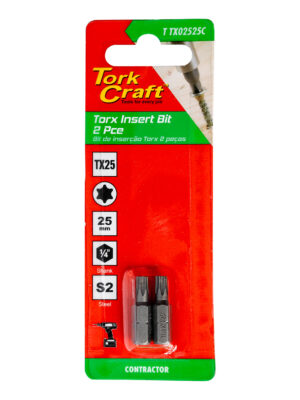 T20TX02525C.jpg TORX TX 25 CLASSIC INSERT BIT 25MM 2PC CARDED