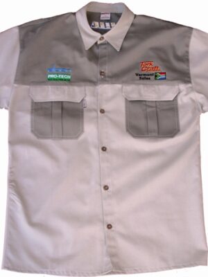 VERMONT MENS BUSH SHIRT KHAKI 100% COTTON MEDIUM