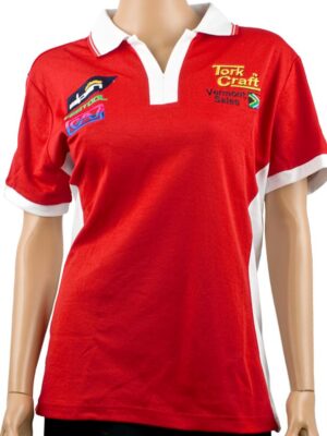 VERMONT LADIES GOLF SHIRT RED MEDIUM