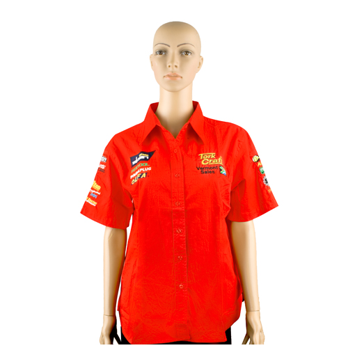 TC00612.jpg VERMONT LADIES BLOUSE 3/4 NAVY SMALL