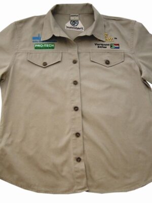 TC00705.jpg VERMONT LADIES COTTON SHIRT STONE 2XL