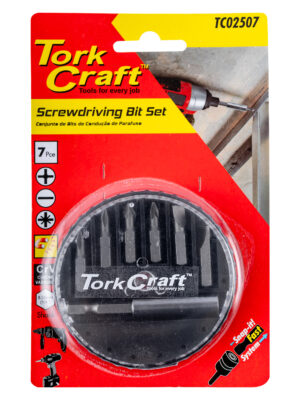TC02507.jpg SCREWDRIVER BIT SET 7PCS(PH1/2.PZ1/2 SLOTTED6/7MM)